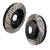 Front Drilled Slotted Brake Rotors Black Set of 2 Driver and Passenger Side - Part # PR65099LR