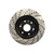 Front Drilled Slotted Brake Rotors Black Set of 2 Driver and Passenger Side - Part # PR65099LR