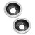 Front and Rear Drilled Slotted Brake Rotors Black and Ceramic Pads Kit - Part # SCD1303PR41485