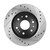 Front Drilled Slotted Brake Rotors Black and Ceramic Pads Kit Driver and Passenger Side - Part # SCDPR65099650991092