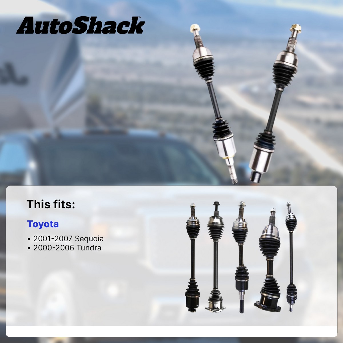 Front New CV Axle Shaft Assembly Neoprene Boots Driver or