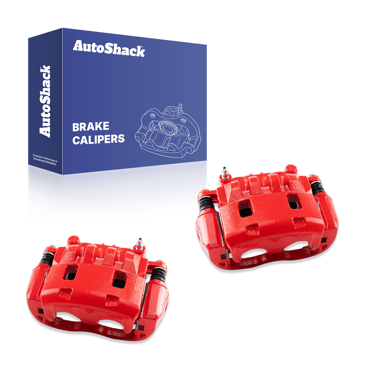 Brake Calipers Red, Pads, Rotors & Hardware