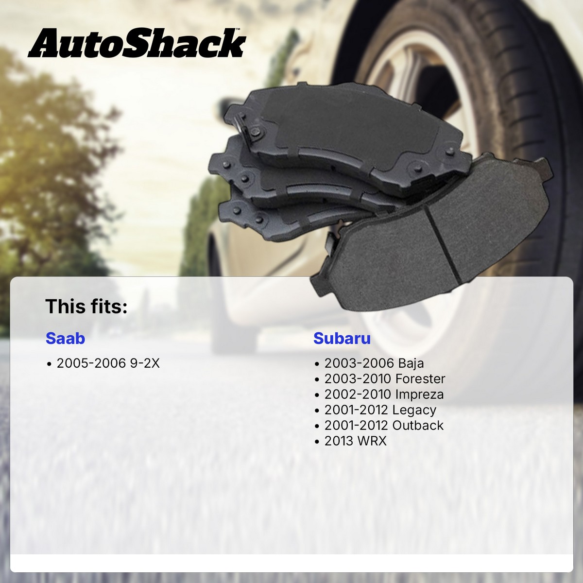 YXPCARS Front & Rear Ceramic Brake Pad Set For 2004-2011 Saab 9-3 - Low Dust, 8 Pads