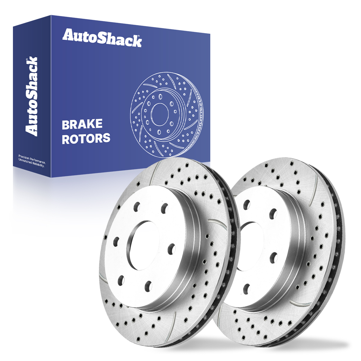 Complete Front & Rear Brake Kit For 2012-2020 Dodge Journey - Drilled/Slotted Rotors, Ceramic Pads, Calipers