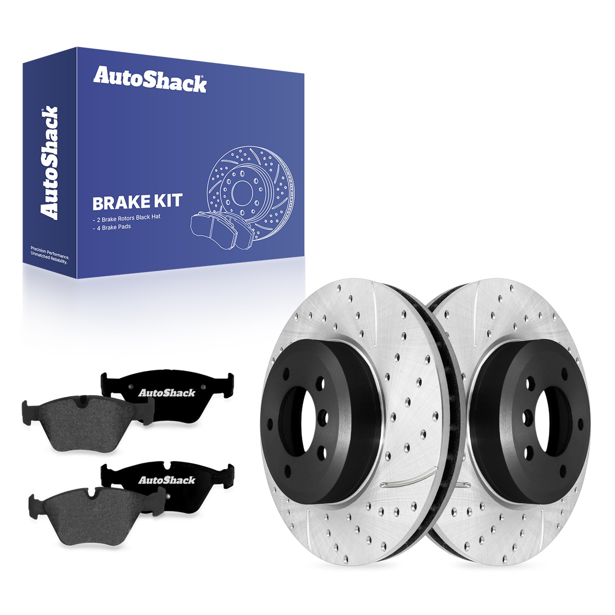 thumbnail interactive-video image 1 of Front Kit: Premium Drilled & Slotted Disc Brake Rotors W/ Ceramic Pads (Acura/Honda) 1 of 4