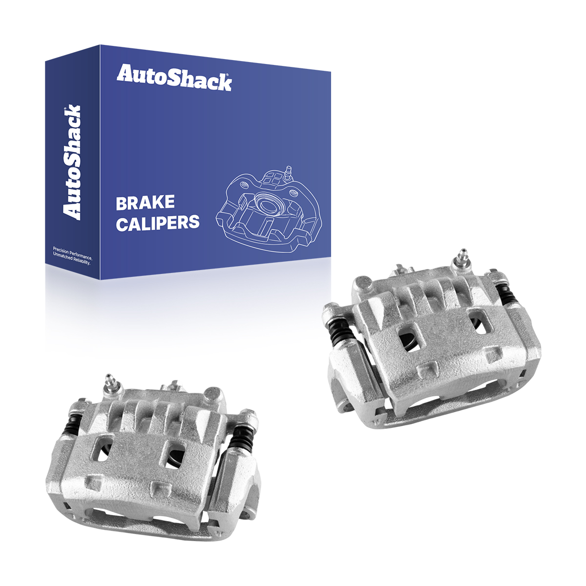AutoShack Front Brake Calipers with Bracket Assembly Pair of 2 D 並行輸入品 Front New Brake Calipers with Bracket Set of 2 Driver and Passenger Side