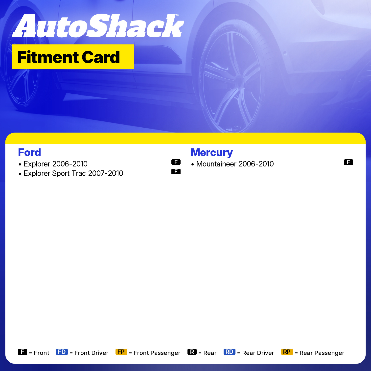 thumbnail image 2 of Front Ceramic Brake Pad Set For Ford Explorer & Mercury Mountaineer (2006-2010) – Evan-Fischer 2 of 3