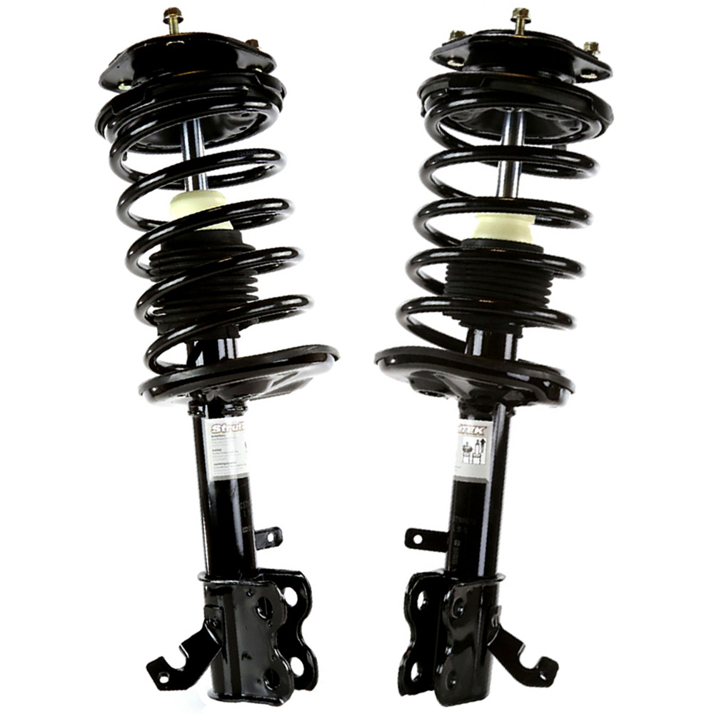 Front Complete Struts and Coil Springs Set of 2 Driver and