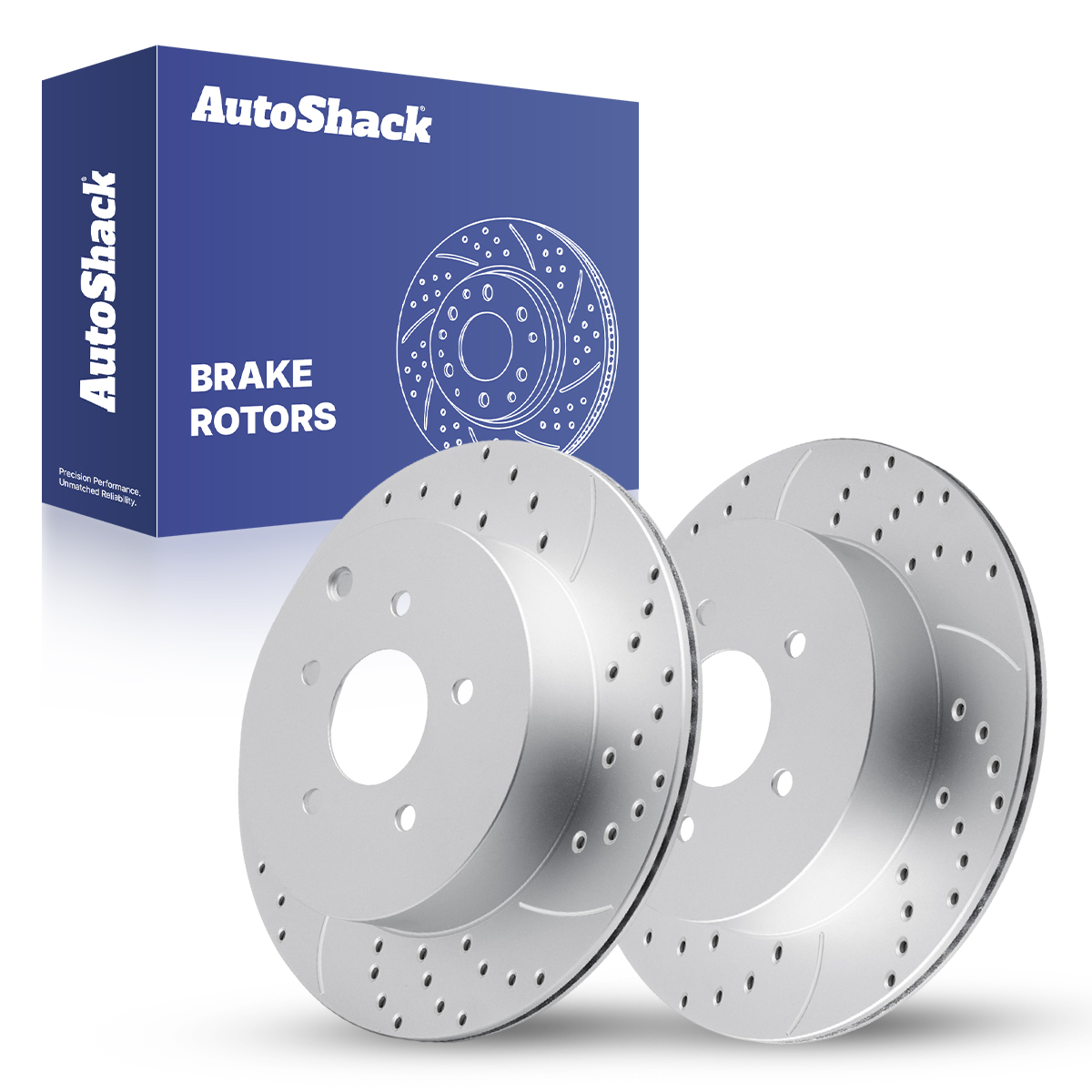 Front & Rear Drilled Brake Rotors + Ceramic Pads Kit For Infiniti Q50 Q60 2014-2023