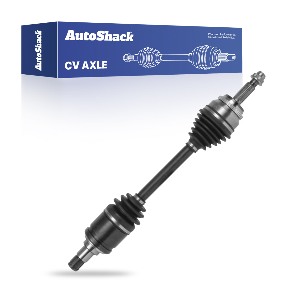 Front New CV Axle Shaft Assembly Neoprene Boots Driver Side