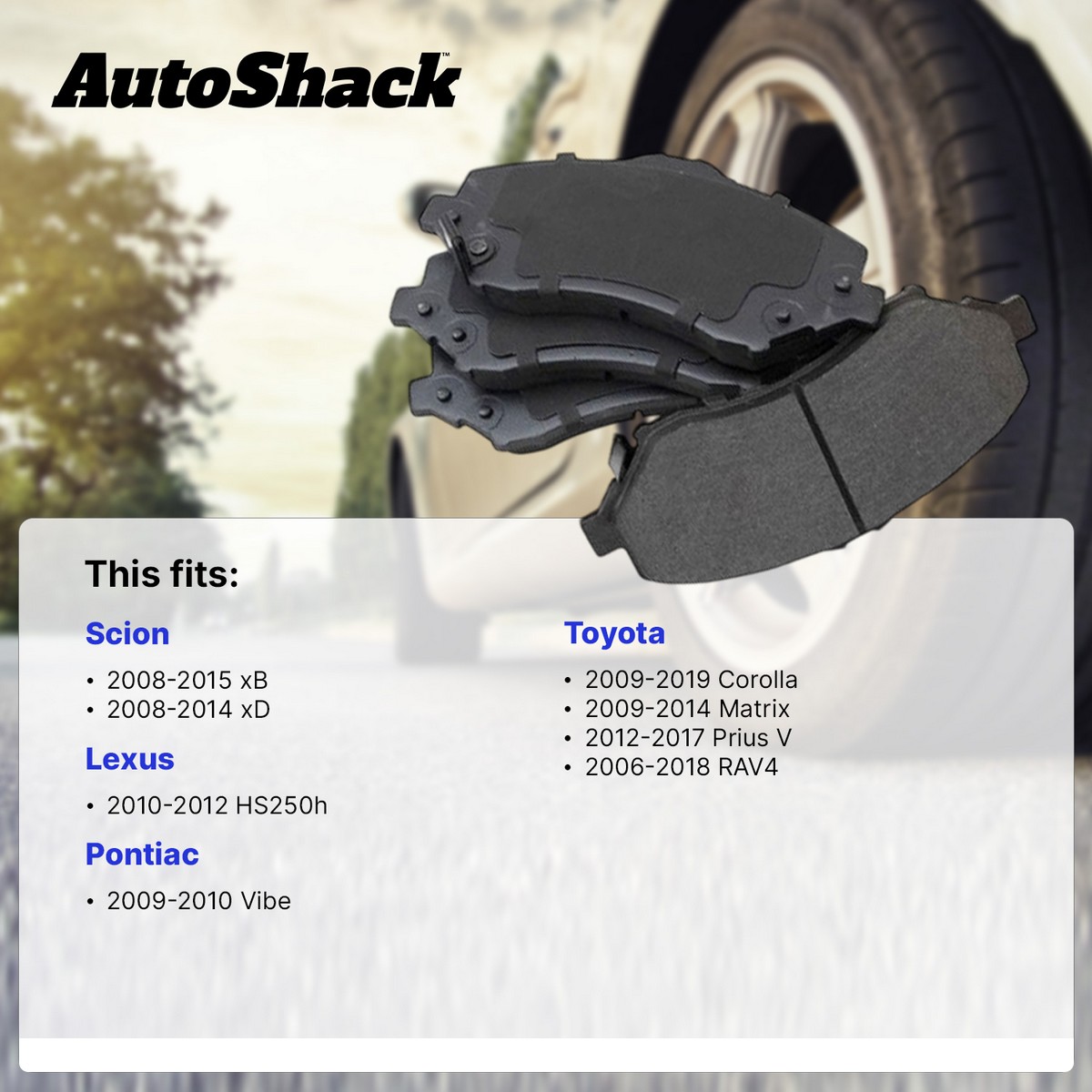 Front Ceramic Brake Pad Kit Driver and Passenger Side | SCD1210