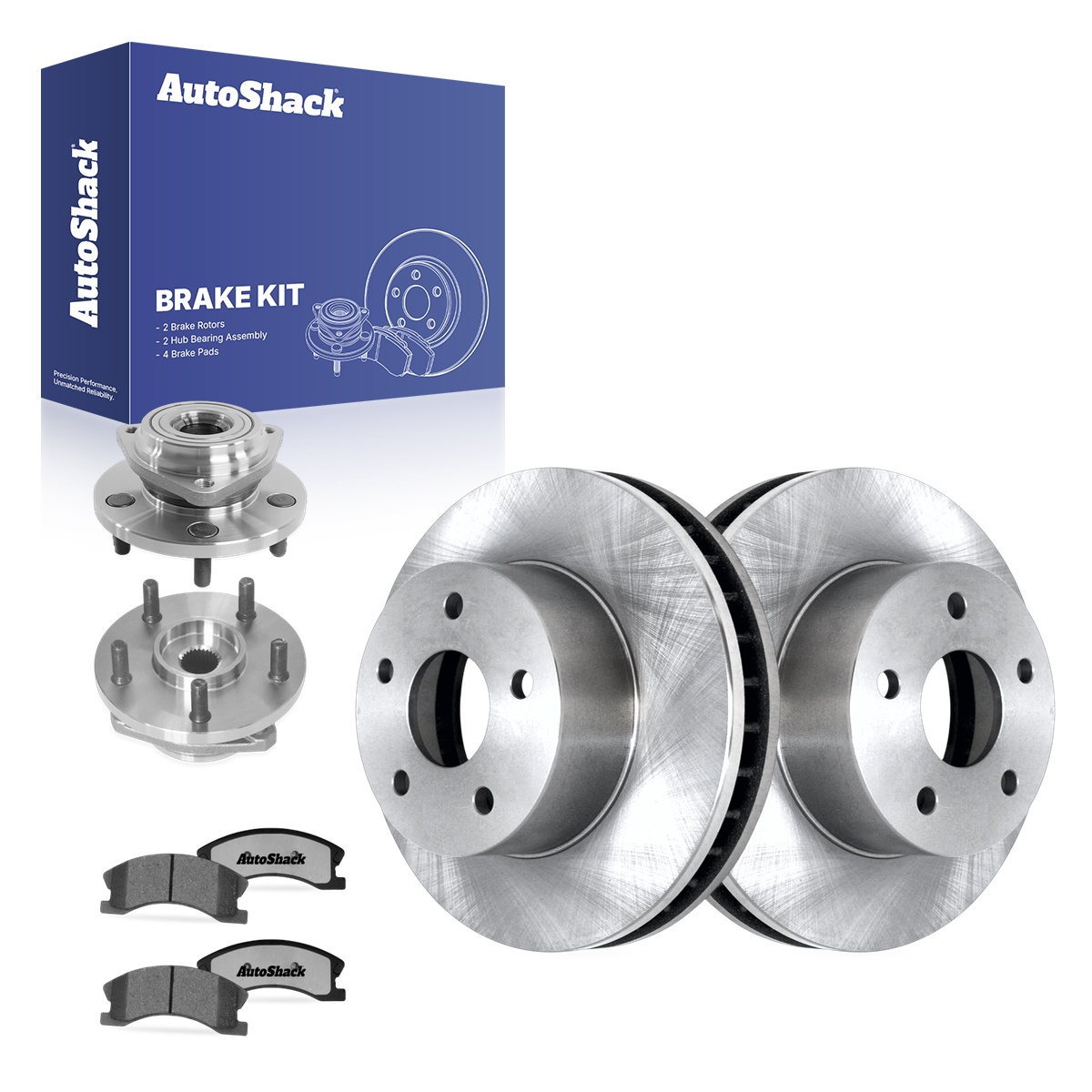 Detroit Axle Front Brake Kit: Rotors, Calipers & Ceramic Pads For Chevy Impala 2006-2013