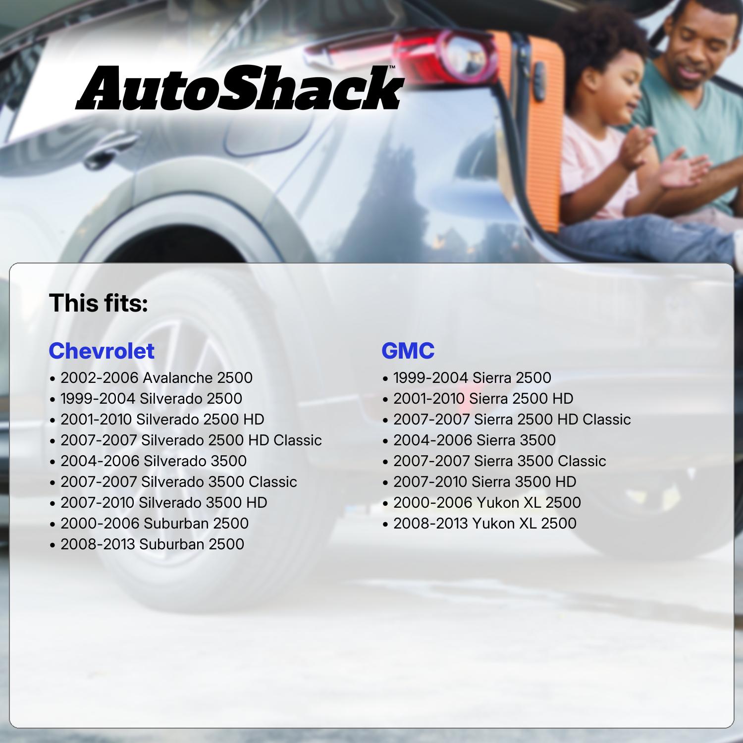 AutoShack Rear Brake Rotors & Pads Kit For Chevrolet Silverado 2500/3500 HD & GMC Sierra HD - Complete Replacement Set