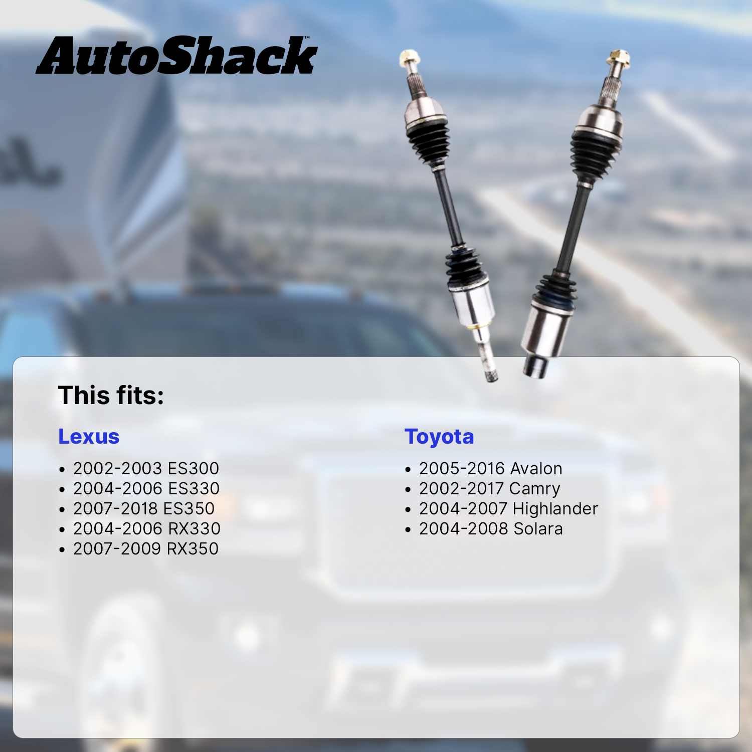 Front New CV Axle Shaft Assembly Neoprene Boots Passenger Side