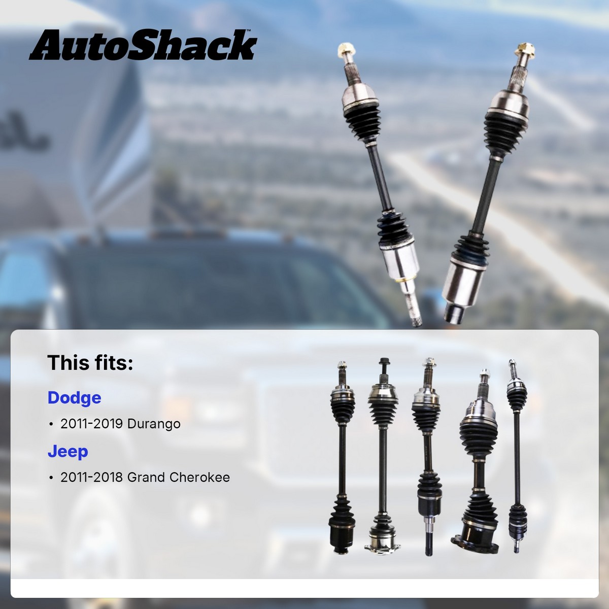 Front New CV Axle Shaft Assembly Neoprene Boots Driver Side